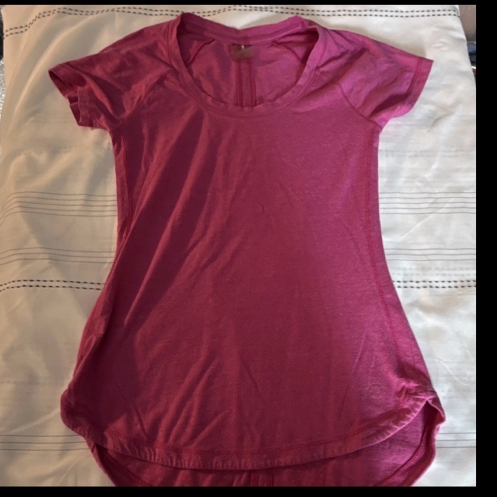 CALIA by Carrie Underwood Womens XS Pink Heather Activewear Tee Scoop Neck Shirt